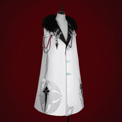 Game Genshin Impact Fatui Cosplay Costume Doctor Arlecchino The Captain Pantalone Marionette Colombina Cloak Halloween C07575