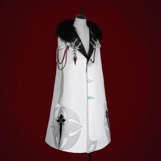 Game Genshin Impact Fatui Cosplay Costume Doctor Arlecchino The Captain Pantalone Marionette Colombina Cloak Halloween C07575