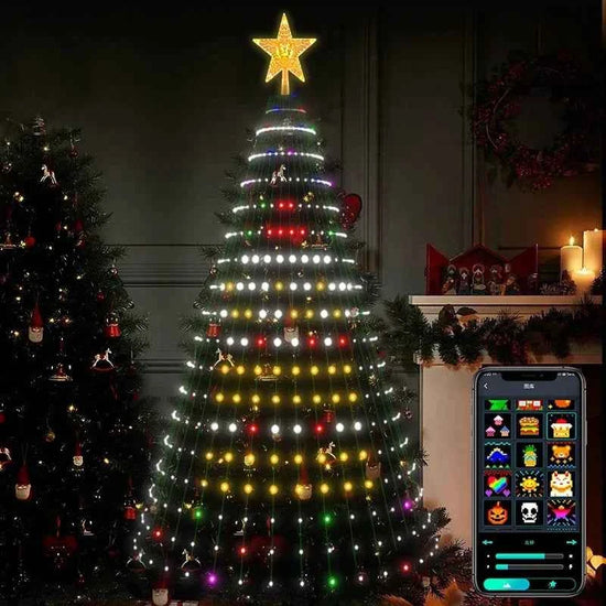 2.1M LED Christmas Tree Decorative Light Lntelligent IDeal LED APP Application Control DIY Lmage Light String for Quick Shipping