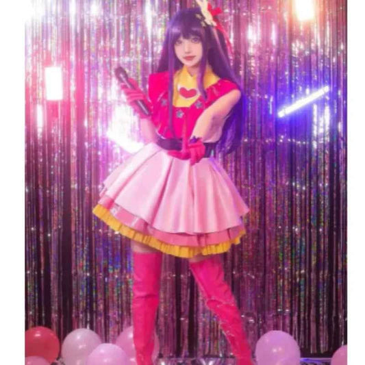 Ai Hoshino Cosplay Costume Anime OSHI NO KO Dress Lolita Skirt Uniform Halloween Party Clothes for Girl Women Kids