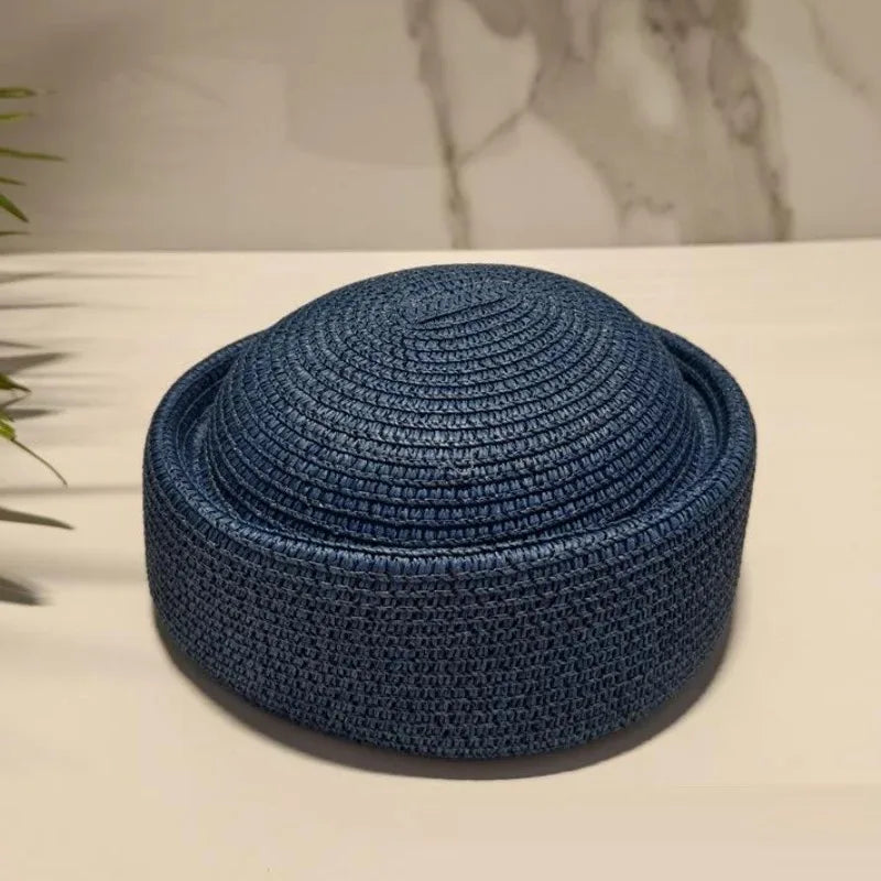 Fashion Mesh Hollow Breathable Summer Pillbox Beret Hat Women Colorful Outdoor Hard Pink Elegant Sun Cap Wholesale Taqiyah Kufi
