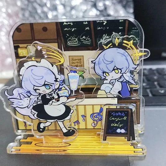 Game Honkai Star Rail Robin Sunday Cosplay Acrylic Figure Stand Kawaii Coffee Shop Standing Plate Ornament Accessories Prop SS69