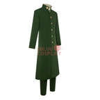 SBluuCosplay Anime Noriaki Kakyoin Cosplay Costume Dark Green Uniform Outfit Halloween Party Costume Upgrade Version