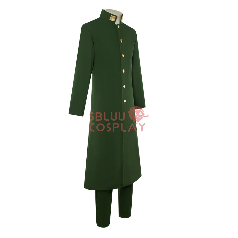 SBluuCosplay Anime Noriaki Kakyoin Cosplay Costume Dark Green Uniform Outfit Halloween Party Costume Upgrade Version