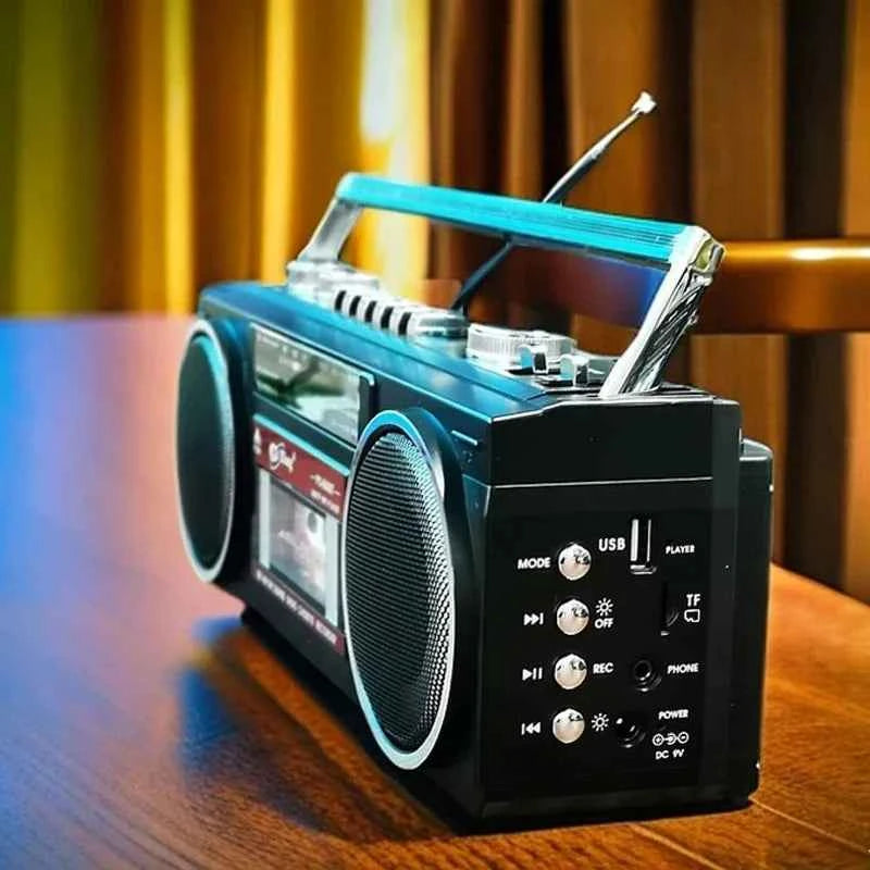 Desktop Retro Cassette Recorder Player With Am Fm Sw Portable Player Wireless Bluetooth Speaker Radio Auto Stop Tape FM Radio