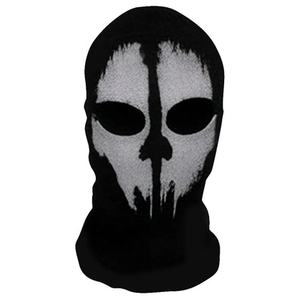 Ghost Skull Balaclava Full Face Mask for Halloween Cosplay and Cycling