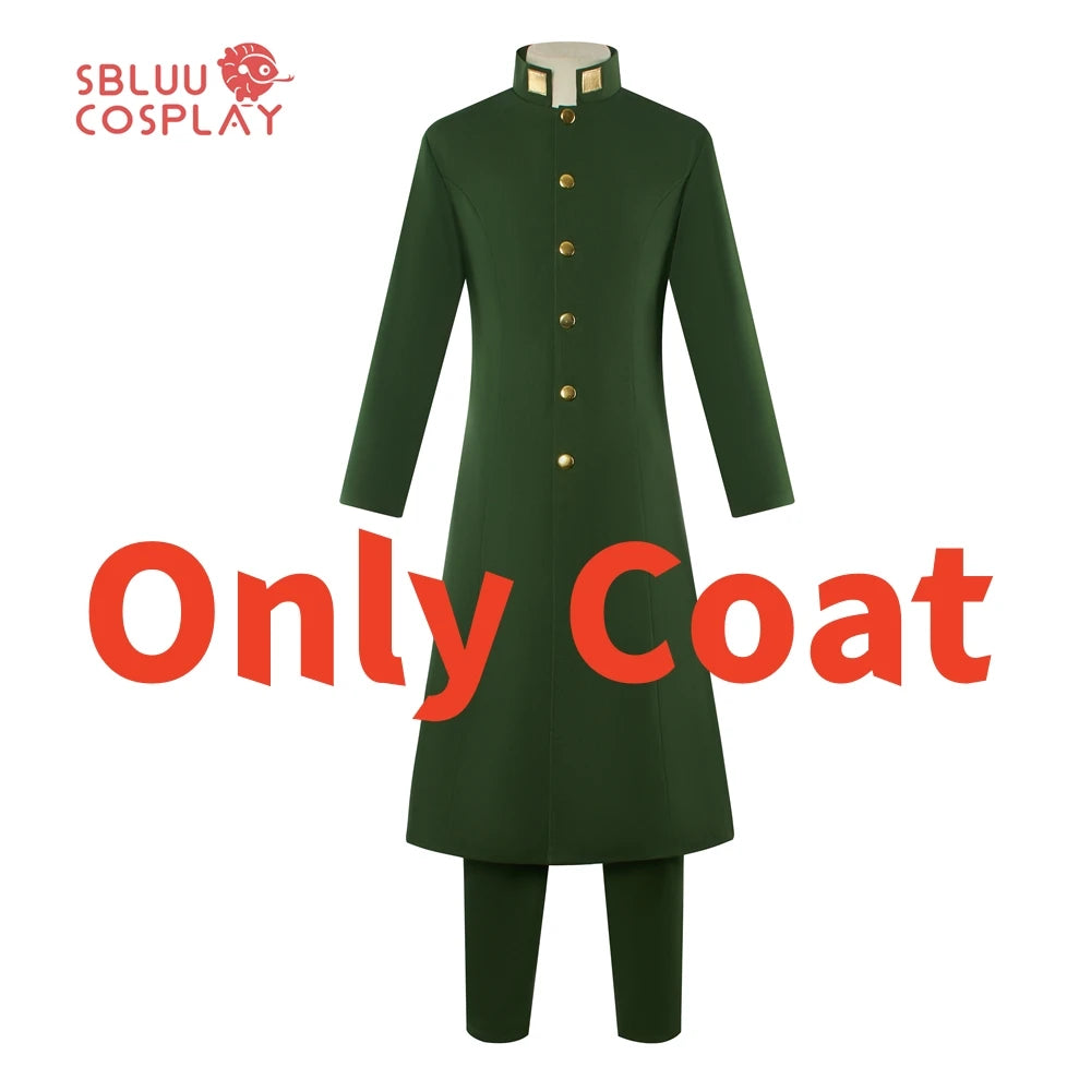 SBluuCosplay Anime Noriaki Kakyoin Cosplay Costume Dark Green Uniform Outfit Halloween Party Costume Upgrade Version