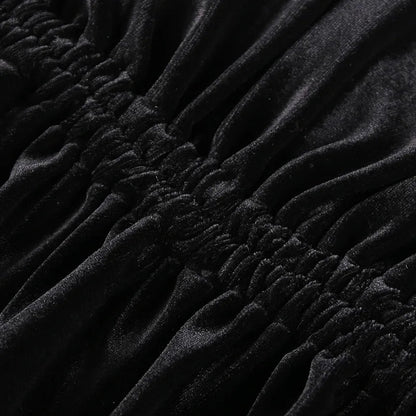 2025 New Plus Size 9XL 8XL 7XL One Shoulder Velvet Lace Up Party Bodycon Women Dresses Vestidos XXXXXL SS69