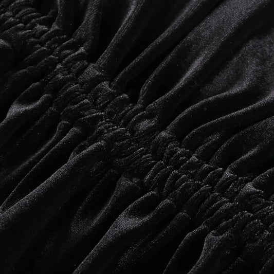 2025 New Plus Size 9XL 8XL 7XL One Shoulder Velvet Lace Up Party Bodycon Women Dresses Vestidos XXXXXL SS69