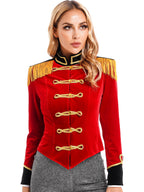 Women Circus Ringmaster Costume Showman Majorette Tassel Tailcoat Jacket Halloween Carnival Lion Tamer Cosplay Costumes