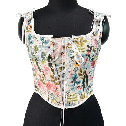 SS69 Lolita Corset Camisole Top - Y2K Underbust Body Shaper Polyester Blend