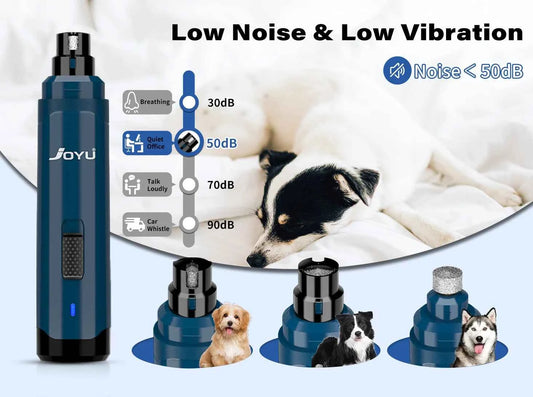 2-Speed Dog Nail Grinder  Enhanced Pet Nail Grinder Super Quiet Rechargeable Electric Dog Nail Trimmer Painless paws grooming