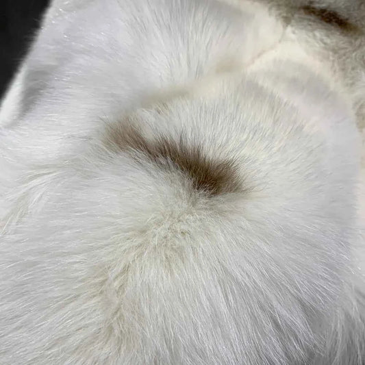 Winter Long Fur Coats Winter Female Natural Fox Fur OutWear Full Pelt Real Fox Fur Jackets with Long Sleeve