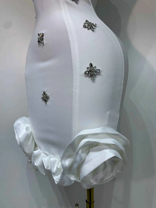Women Sexy Square Collar Sparkly Rhinestone Bodycon Mini Bandage Dress Celebrate Evening Party Elegant Luxury Birthday Dress