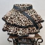 Y2k Japanese Vintage Lolita Style Short Party Skirts Women Gothic Leopard Print Mini Skirts Streetwear Harajuku Punk Skirt Chic
