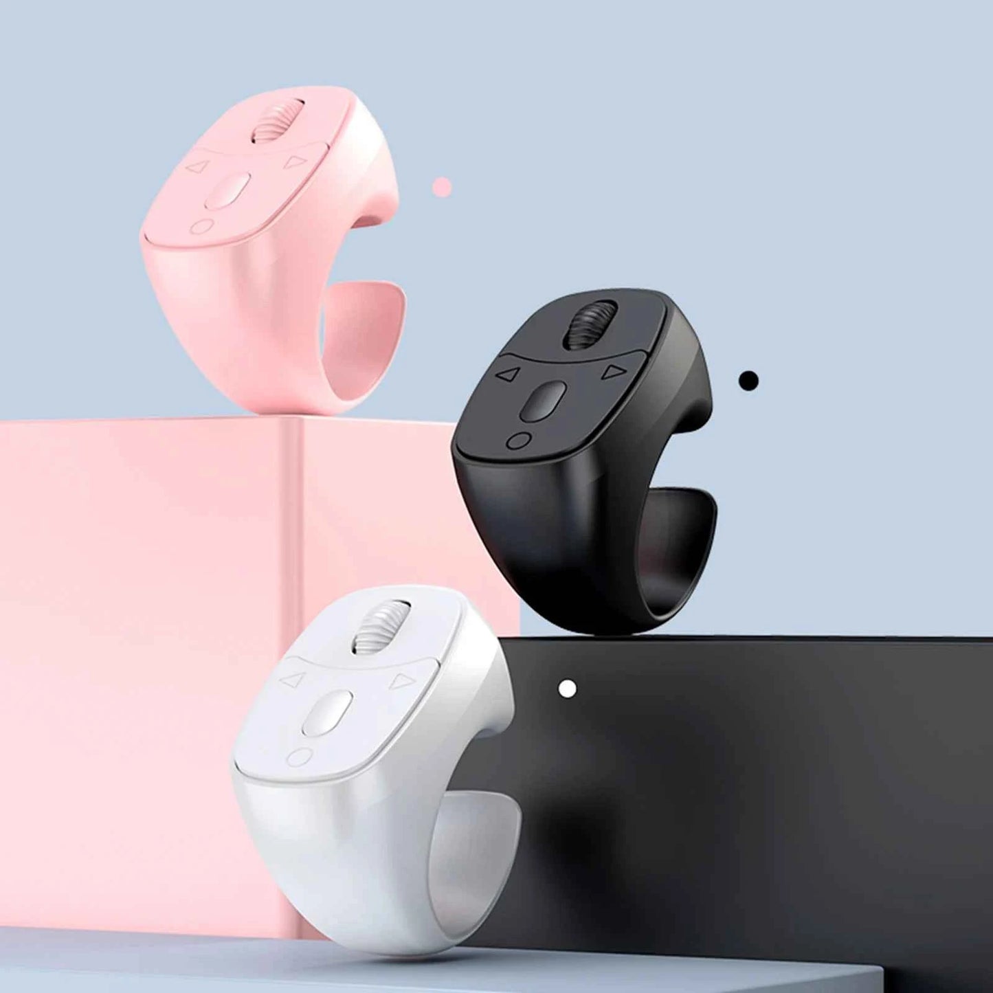 Bluetooth-Compatible 5.3 Fingertip Ring Remote Control Finger Ring Mouse Scrolling Ring Wireless Camera Shutter Selfie Button