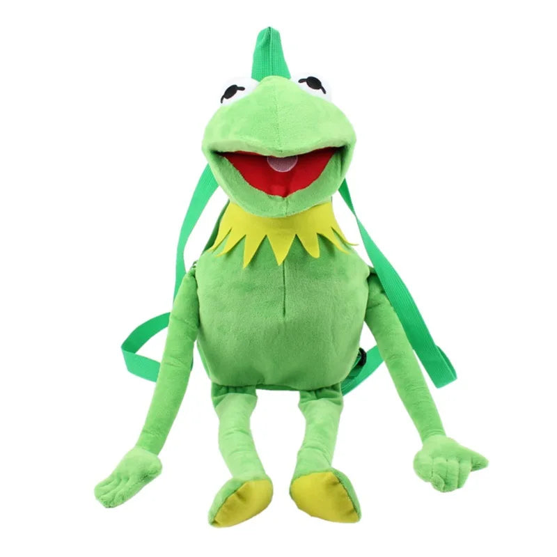Anime Kermit The Frog Funny Kawaii Plush Doll Hand Puppet Schoolbag Frog Cute Plush Toy Ventriloquist Performance Props For Baby