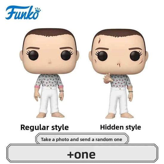Genuine Edition FUNKO POP《Stranger Things: Eddie, Dustin, Eleven》Action Desktop Decoration Ornament Model Toys Collectible Model