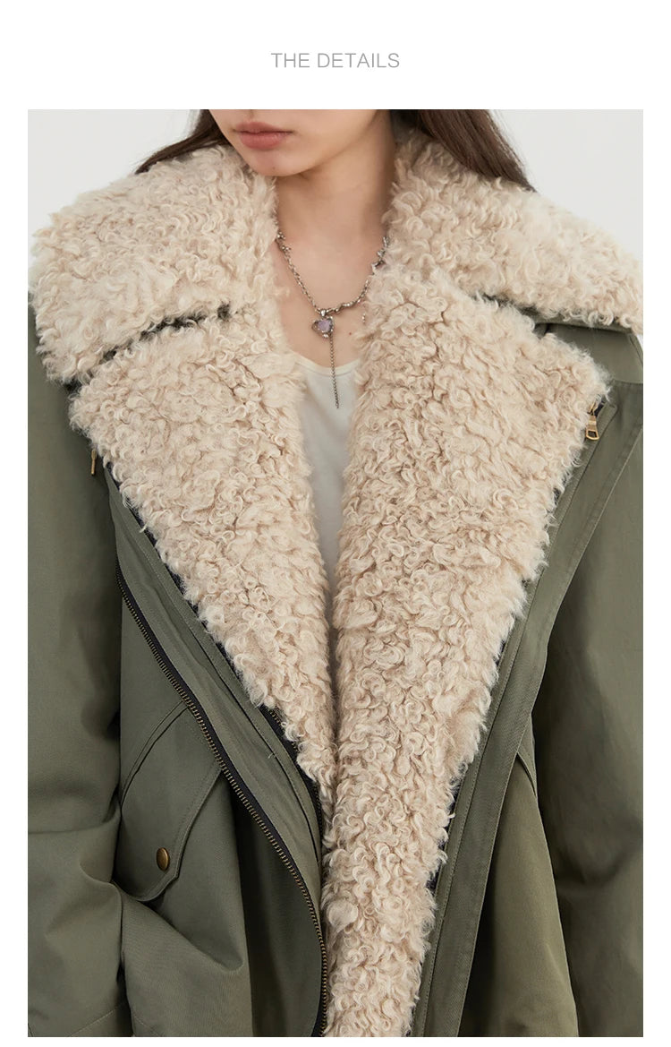 CHIC VEN Women's Cotton Motorcycle Jacket - Loose Casual Autumn Winter