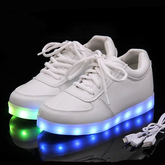 Comemore 2022 Adult Unisex Womens Mens Kid Luminous Sneakers Glowing USB Charge Boys LED Colorful Light-up Shoes Girls Footwear SS69
