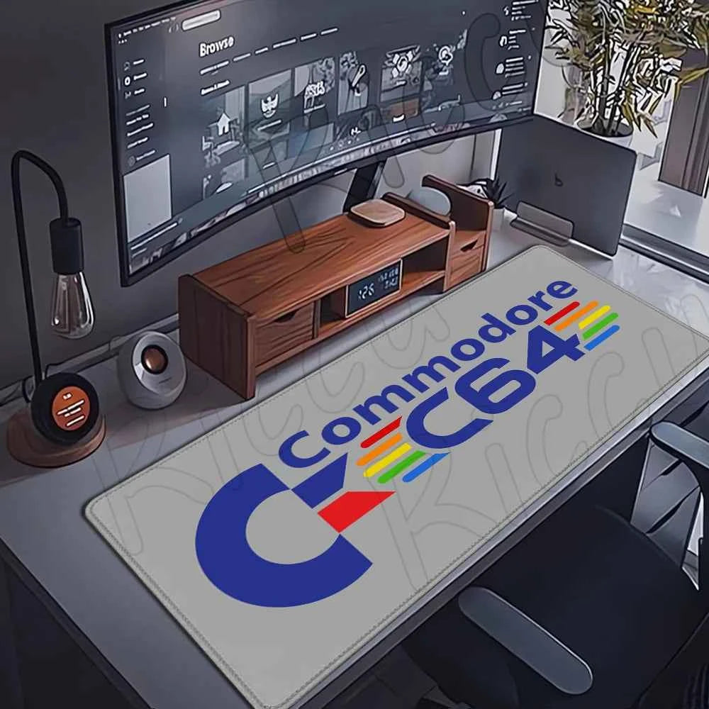 Keyboard Mouse Pad Commodore 64 Mousepad Xxl Non-slip Lockedge Minimalism Office PC Accessories XL Gaming Large Desk Cabinet Pad