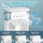 New 3 In 1 Fan AIr Conditioner Household Mini Air Cooler LED Night Light Portable Humidifier Air Adjustment Fan Office Home Fan SS69