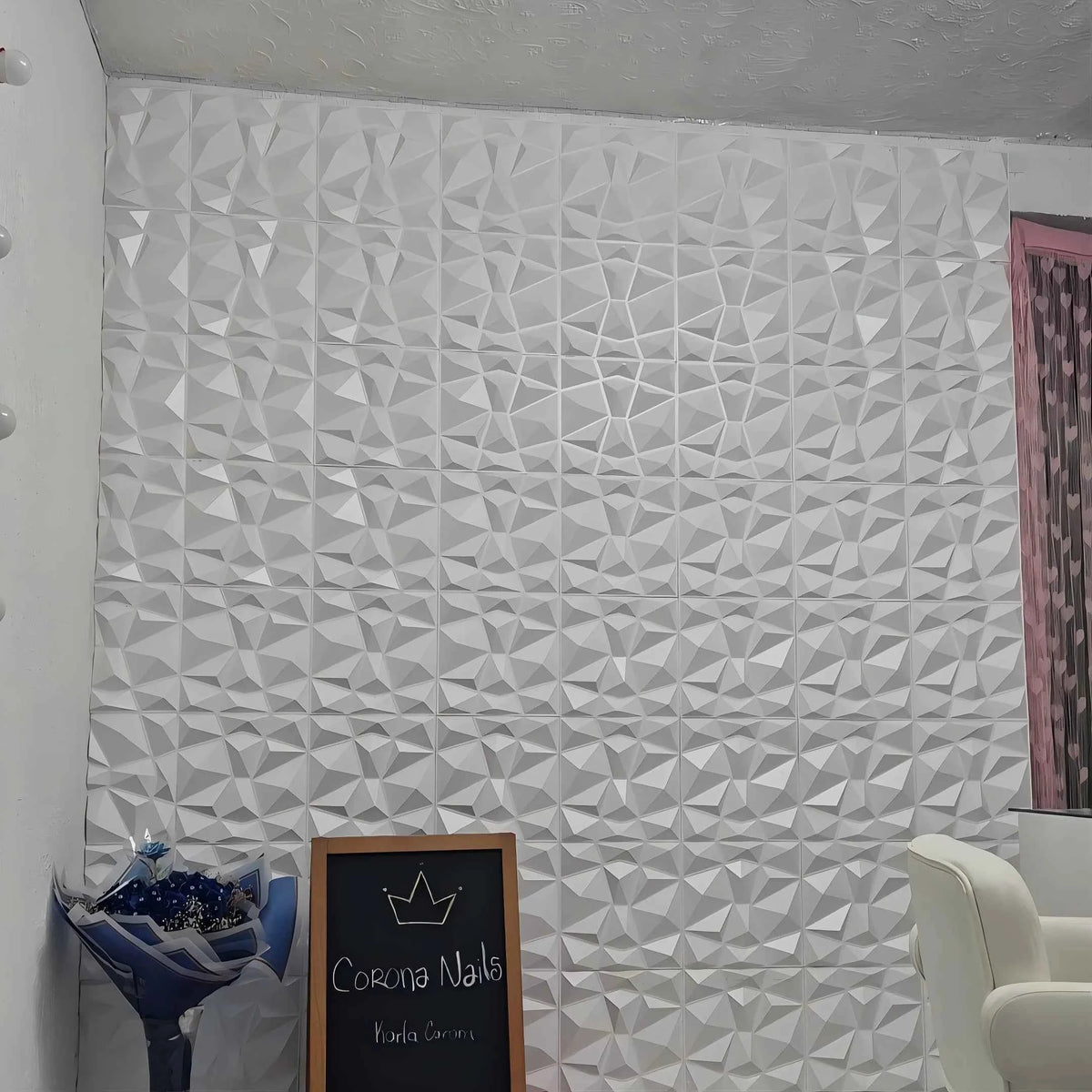 20PCS 3D Wall Panels 30x30cm Indoor Wall Decoration for Living Room Bedroom Hotel Office  Mural Tile-Panel-Mold 3D Wall Sticker