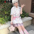 Gothic Lolita Punk Belt with Heart, Star & Bow Pendants