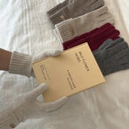 Korean Style High-Quality Women's Knitted Gloves Touch Screen Fingerless Washable Full Finger Gloves