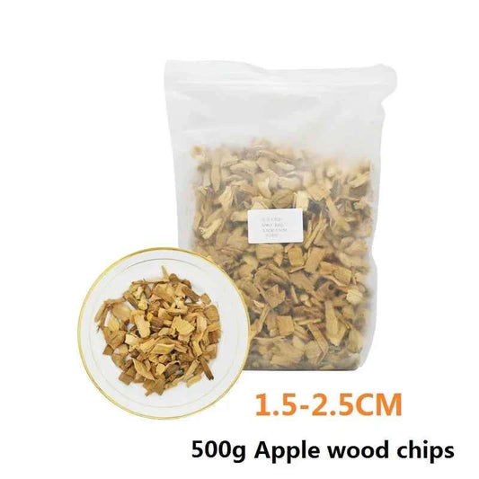 500g Apple Wood Pellets BBQ Flavoring Chips Kiln Dried Sawdus Specialty Wooden Chunks for Barbecue Smoker Grill Bacon Fish Meat