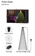 2.1M LED Christmas Tree Decorative Light Lntelligent IDeal LED APP Application Control DIY Lmage Light String for Quick Shipping
