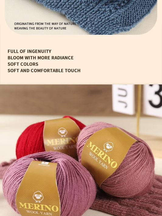 500g of High-Quality 212 Medium-Fine Alpaca Wool Yarn, Suitable for Knitting Sweaters, Scarves, and Hats, 10 Skeins/Pack