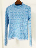 HIGH STREET Newest 2025 Designer Fashion Women's Geometric Monogram Jacquard Knit Pullover Sweater