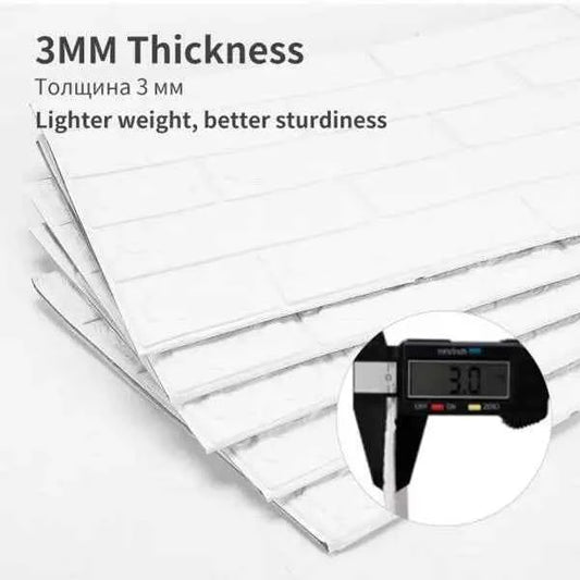3D Self-Adhesive Wallpaper 70cm*1/5/10m Continuous Waterproof Brick Wall Stickers Living Room Bedroom Children's Room Home Decor