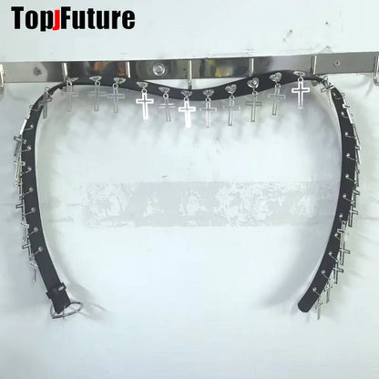 Women Girl HAND MAKE Gothic Lolita Punk Harajuku bling bling skull laziness belt waist belt  Lolita cosplay party belt gift SS69