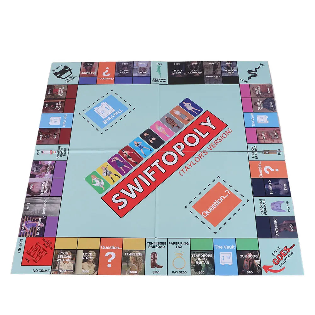Taylor's Monopoly Board Game Fun Party Family Interactive Chess Games Swiftopoly Board Game Adults Fans Interactive Board Game SS69