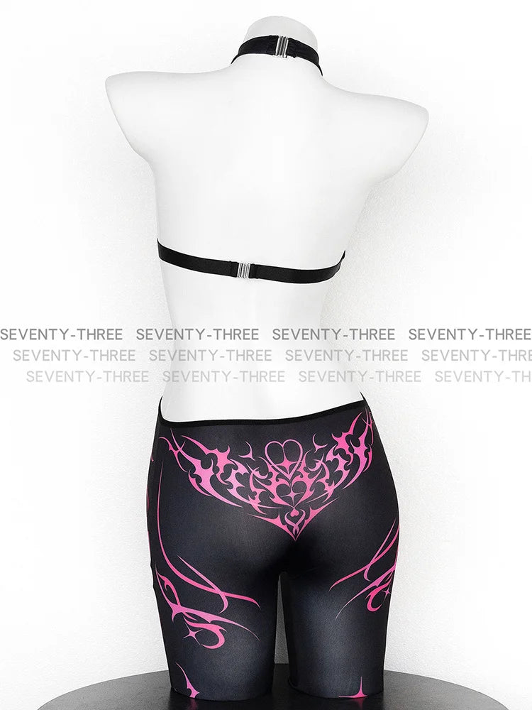 Cyberpunk Cosplay Jumpsuit Women's Printed Sleeveless Mech Agent Bodysuit