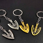 Metal Arrow Figure JoJo Bizarre Adventure Figurine Keychain Kujo Jotaro Pendant Chain Charms Key Ring Anime Jewelry Accessories
