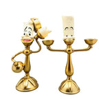 Beauty And The Beast Toys Anime Figure Night Lights Candlesticks Cogsworth Clock Ornaments Collectible Model Gift jewelry box