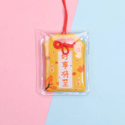 Japanese Prayer Omamori Pray Fortune Beauty Health Safety Lucky Charms Wealth Bag Guard Talisman Pendant Keychain Couple Gift - SS69