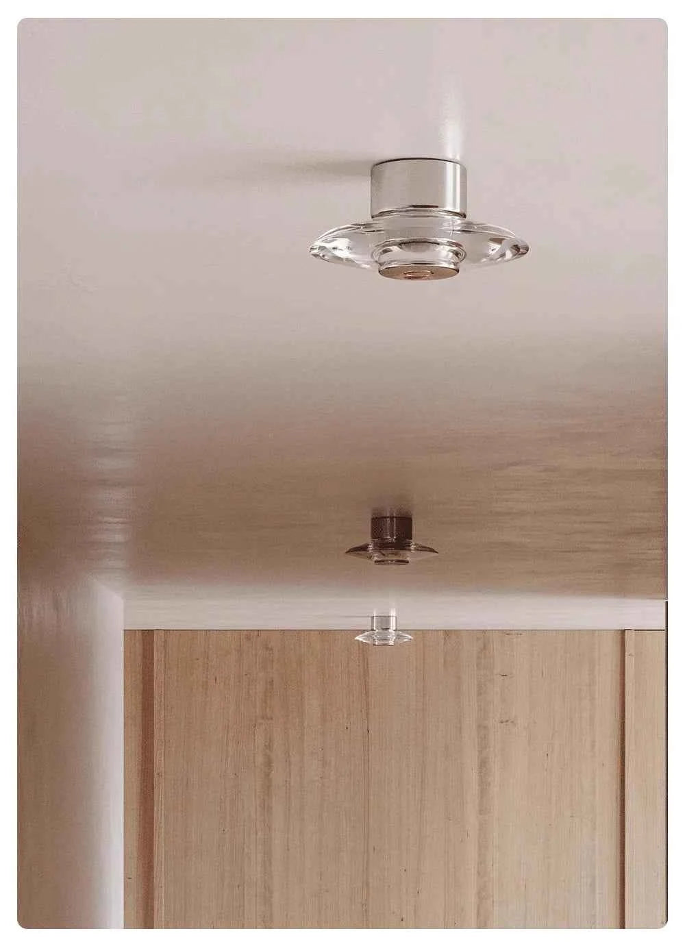 Modern Round Crystal Bedside Lamp Bedroom Living Room Italian LED Sconce Minimalist Art Circular Corridor Mirror Wall Lights