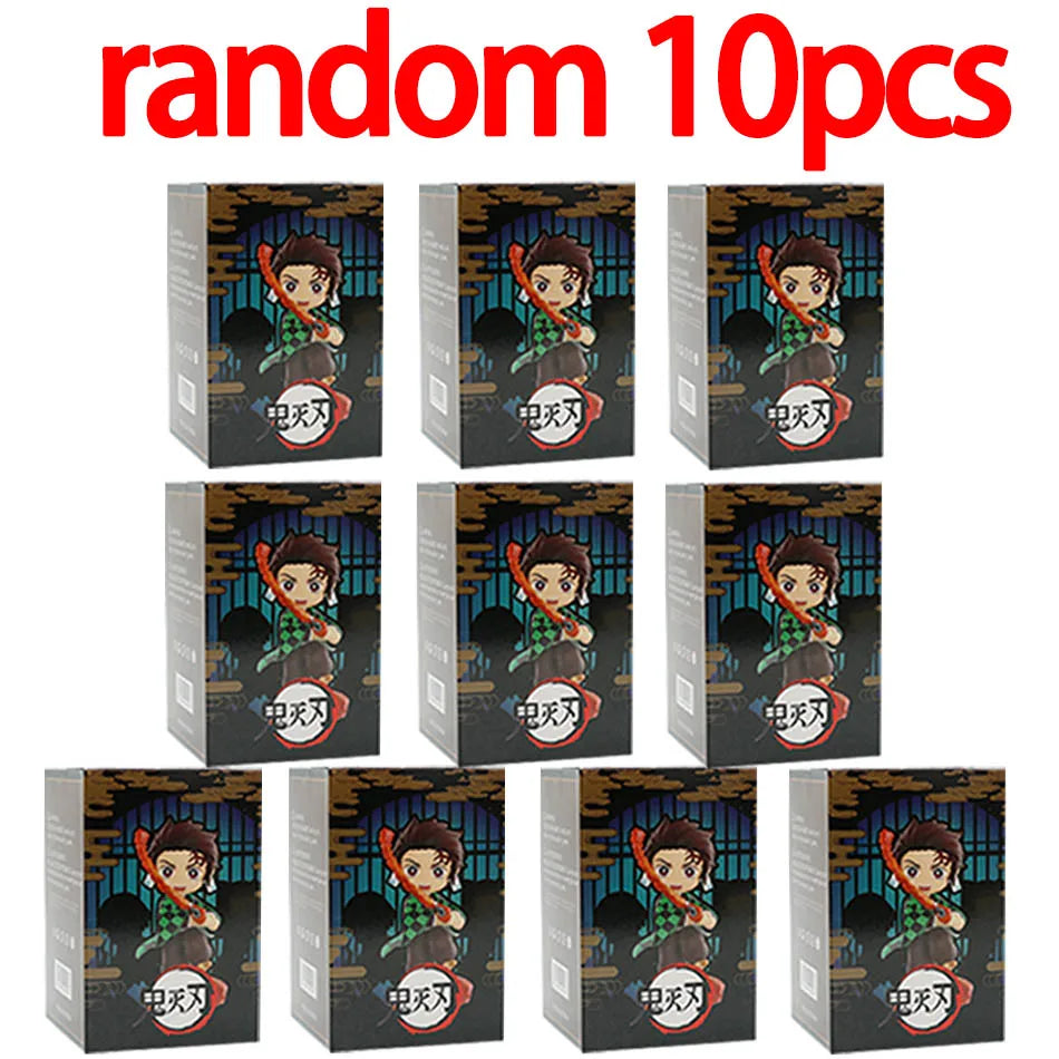1-12pcs Anime Demon Slayer Blind Box Figure Toys Kimetsu No Yaiba Battle Series Guess Bag Mystery Doll Christmas Birthday Gift