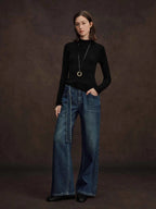 DUSHU Seamless Half-high Collar Pure Wool Pullovers Women Plus Size Autumn Winter Bottoming Sweater Solid Soft Breathable Tops