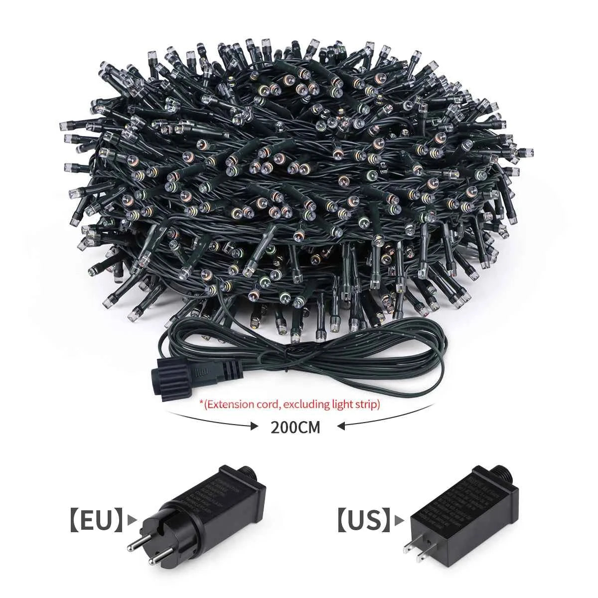 Christmas Decor Lights for Home Village 2024 24V LED String 20m 30m Fairy Garland for Chrismas Tree Country Yard Garden Wedding