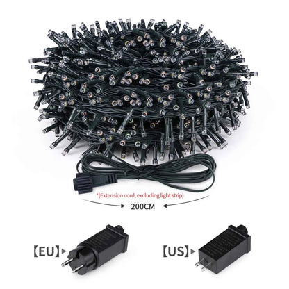 Christmas Decor Lights for Home Village 2024 24V LED String 20m 30m Fairy Garland for Chrismas Tree Country Yard Garden Wedding