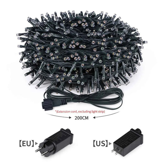 Christmas Decor Lights for Home Village 2024 24V LED String 20m 30m Fairy Garland for Chrismas Tree Country Yard Garden Wedding