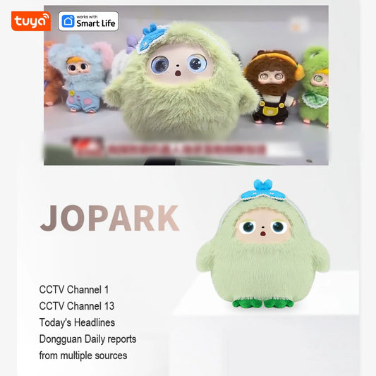 Yaya-AI Interactive Plush Robot, Smart Voice & LED Eyes, App-Controlled, Mint