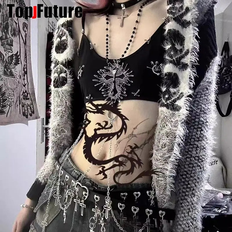 Women Girl HAND MAKE Gothic Lolita Punk Harajuku bling bling skull laziness belt waist belt  Lolita cosplay party belt gift SS69