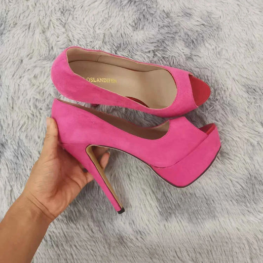 Women Platform Sandals Stilettos Sexy Stripper Pole Dance High Heels Pumps Peep Toe Ladies Nighclub Party Black Wedding Shoes