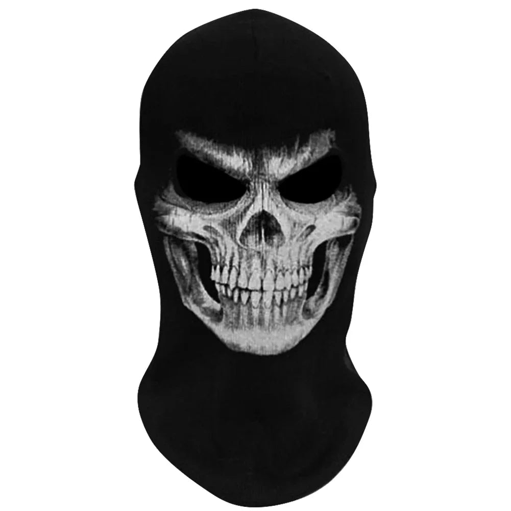 Ghost Skull Balaclava Full Face Mask for Cosplay & Cycling